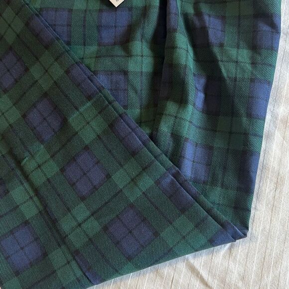 Croft & Barrow Womens Stretch Regular Plaid Mid Rise Bootcut Pants Blue Size 10P - Picture 2 of 9